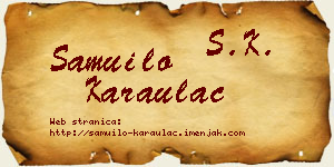 Samuilo Karaulac vizit kartica